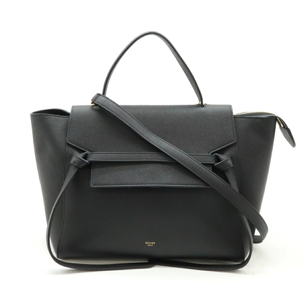Celine Belt Bag Handbag Shoulder Leather Black